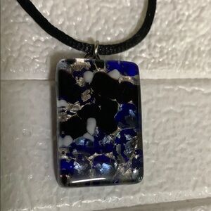 Murano Blue and Gold Necklace